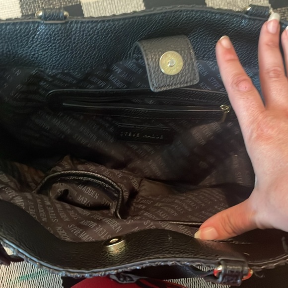 Steve Madden Black Leather Tote - Picture 5 of 5
